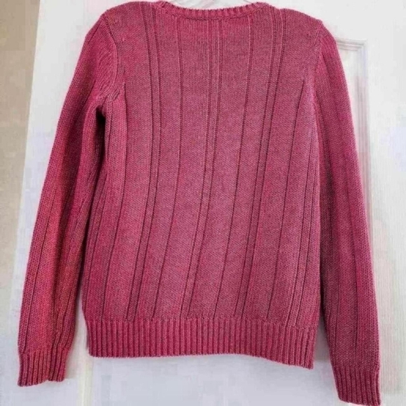 J. Mclaughlin Corin raspberry pink knit pullover sweater S - Picture 3 of 4